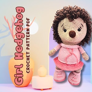 Hedgehog crochet pattern, cute toy amigurumi