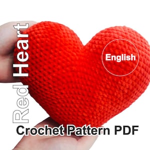 Heart Crochet Pattern, Heart Amigurumi pattern, Crochet Tutorial