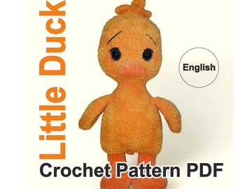 Virkmönster för Anka Amigurumi, Plyschleksak (PDF-mönster)