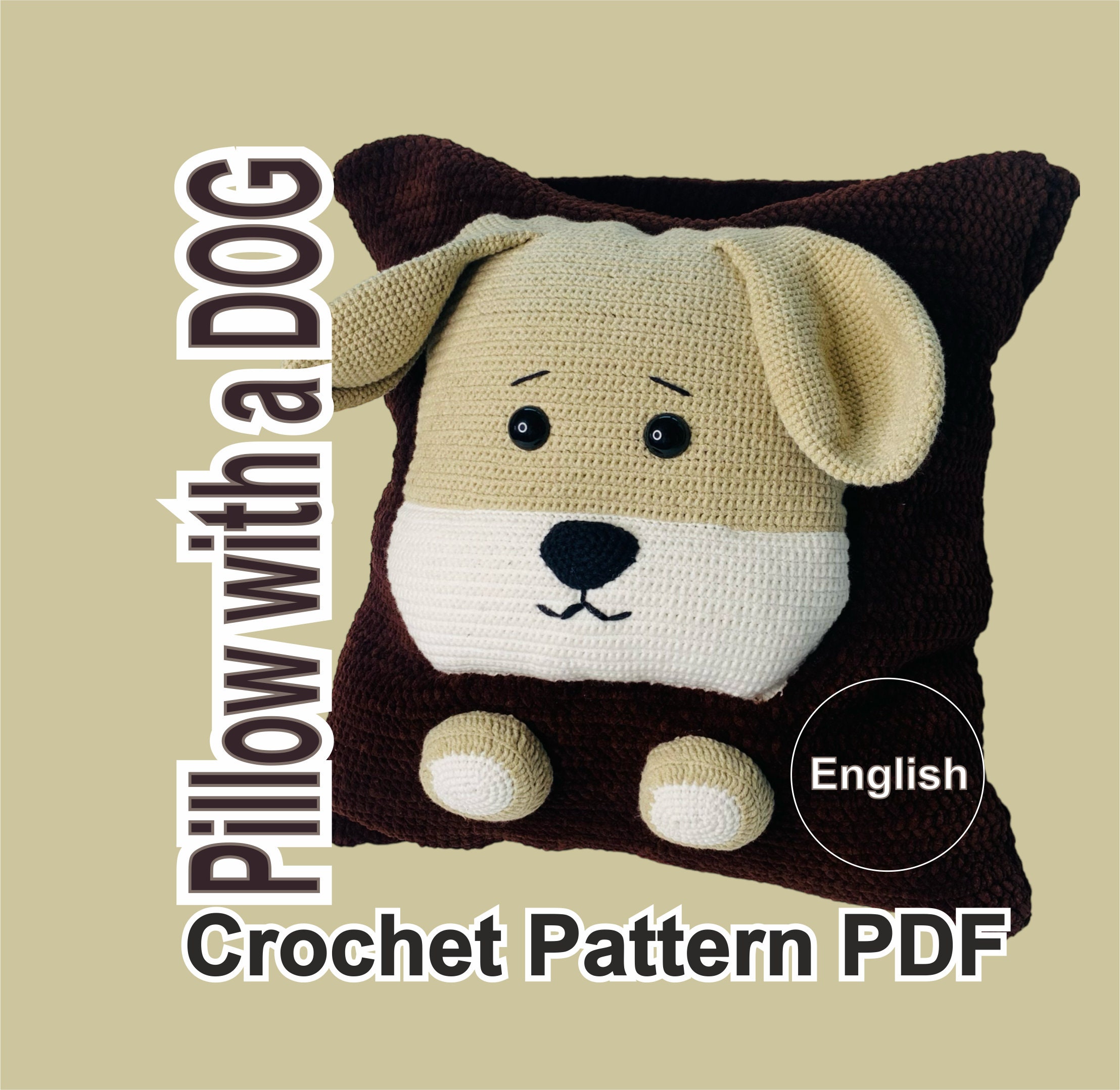 Crochet dog pillow España