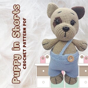Crochet Dog Pattern, Sweet Puppy Pattern, Stuffed Animal Pattern