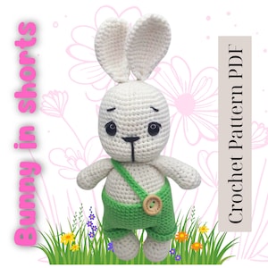 Cute Bunny Crochet Pattern, Bunny Amigurumi PDF