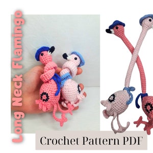 Long Neck Flamingo Crochet Pattern, Flamingo crochet tutorial, crochet for beginners