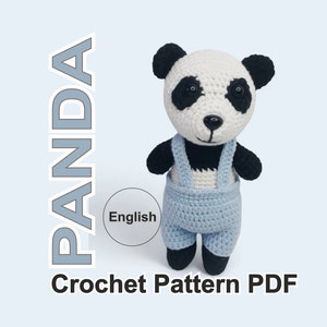 Panda Crochet Pattern, Animals Crochet PDF, Panda Amigurumi Pattern