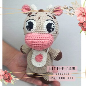 Crochet Cow Pattern, Crochet pattern animals, Cow Amigurumi Pattern