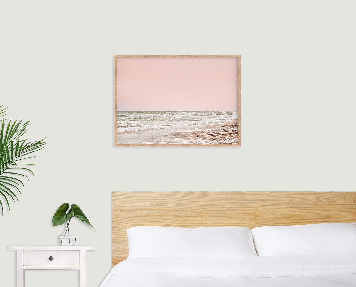Printable Blush Pink Wall Art Beach Print Download. Instant Etsy Canada