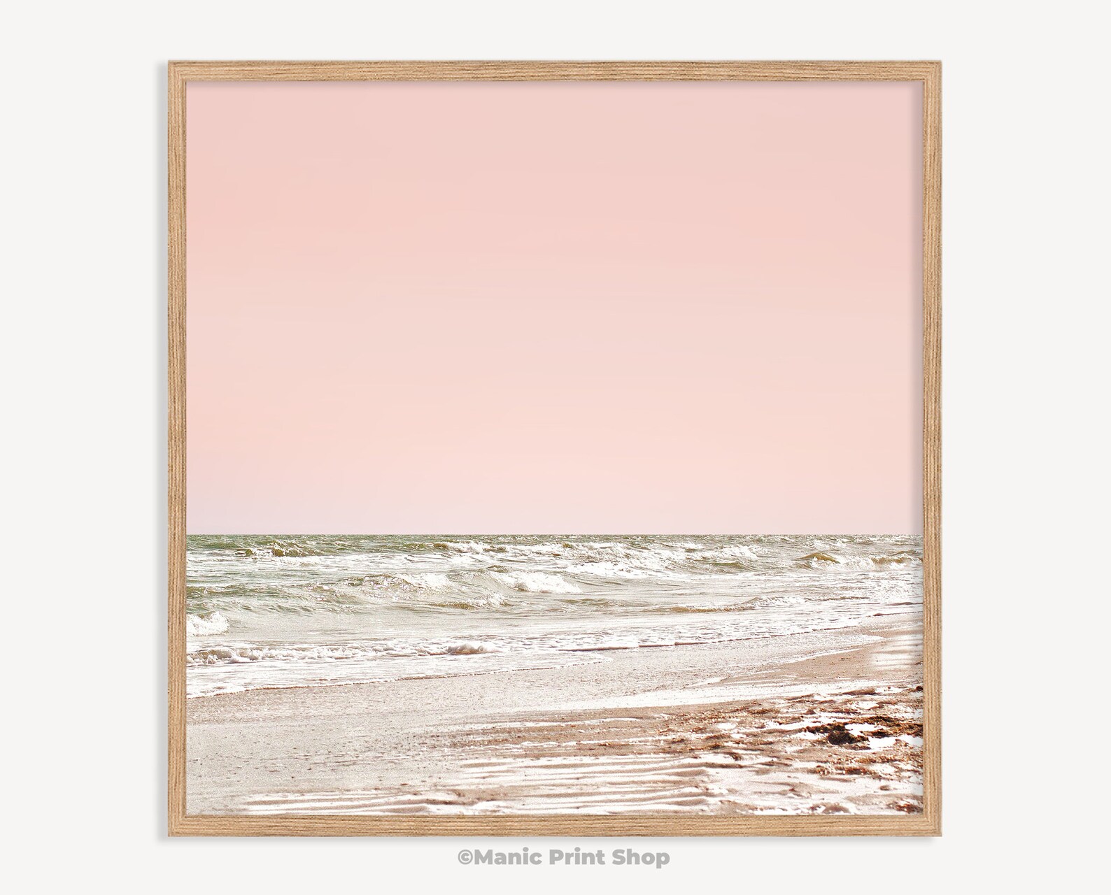 Printable Blush Pink Wall Art Beach Print Download. Instant Etsy