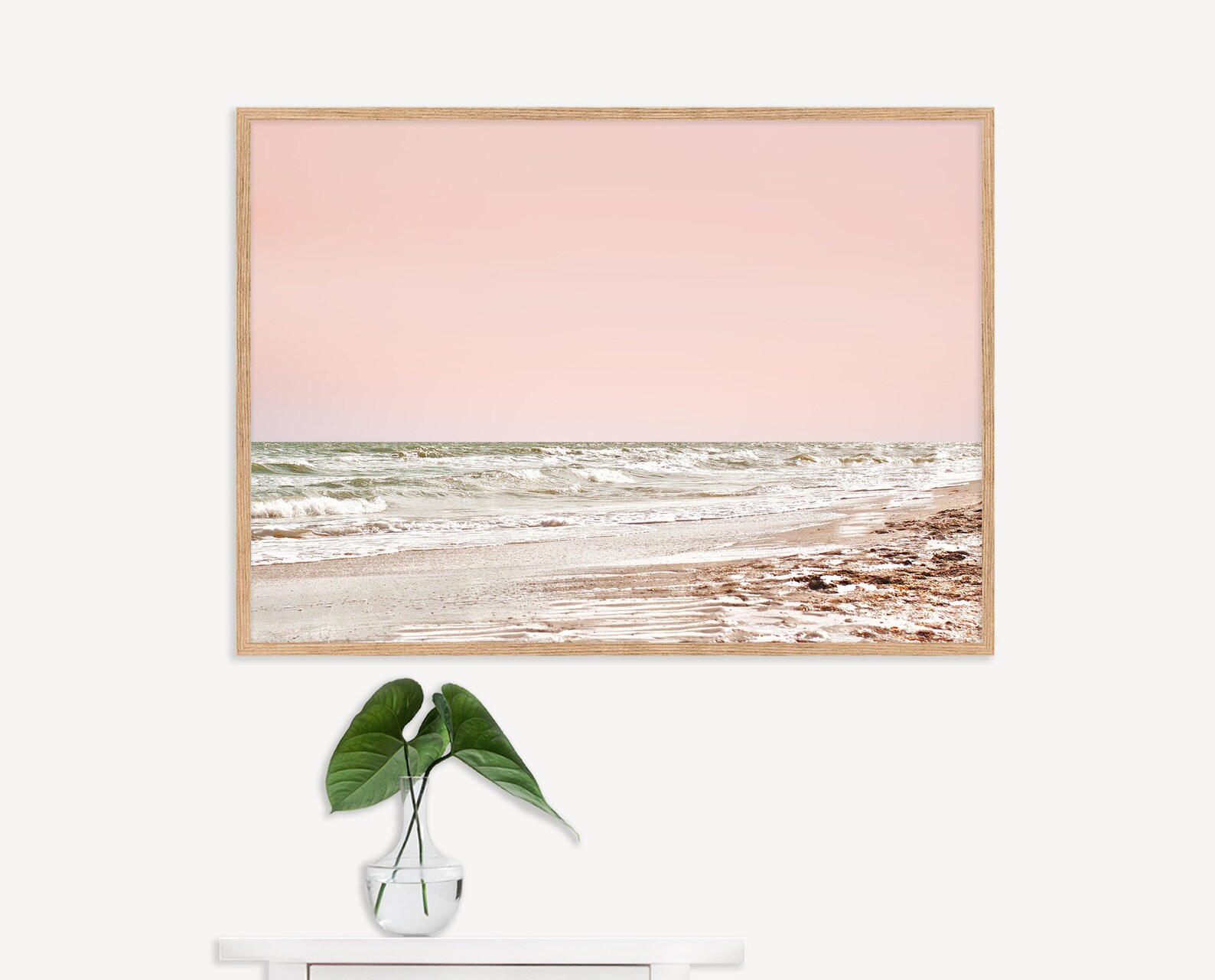 Printable Blush Pink Wall Art Beach Print Download. Instant Etsy