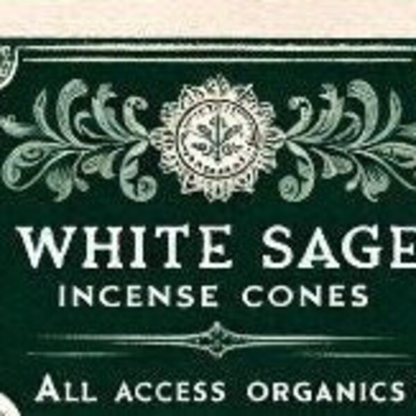 White Sage Incense Cones - 20/40 Pack, Handcrafted, All-Natural, for Meditation & Spiritual Cleansing, Handmade by All Access Organics
