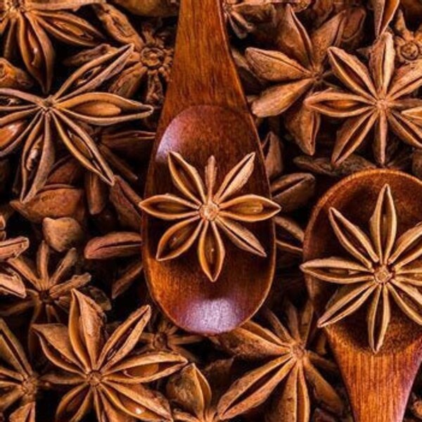 Organic Anise Stars  - 1, 2 or 3 oz Sizes - Culinary, Spices, Baking, Home Cook, Beverages, Gourmet Kitchen, Traditional Recipe