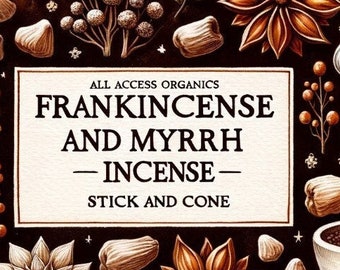 Frankincense and Myrrh Stick Incense 40 / 80 Sticks | Handmade Incense Sticks | Meditation | Wicca | Pagan Incense | Aromatherapy |