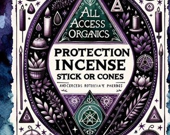 Protection Incense 40 Sticks | Handmade Incense Sticks | Incense Burners | Meditation | Wicca | Pagan Cone Incense | Aromatherapy | Herbal