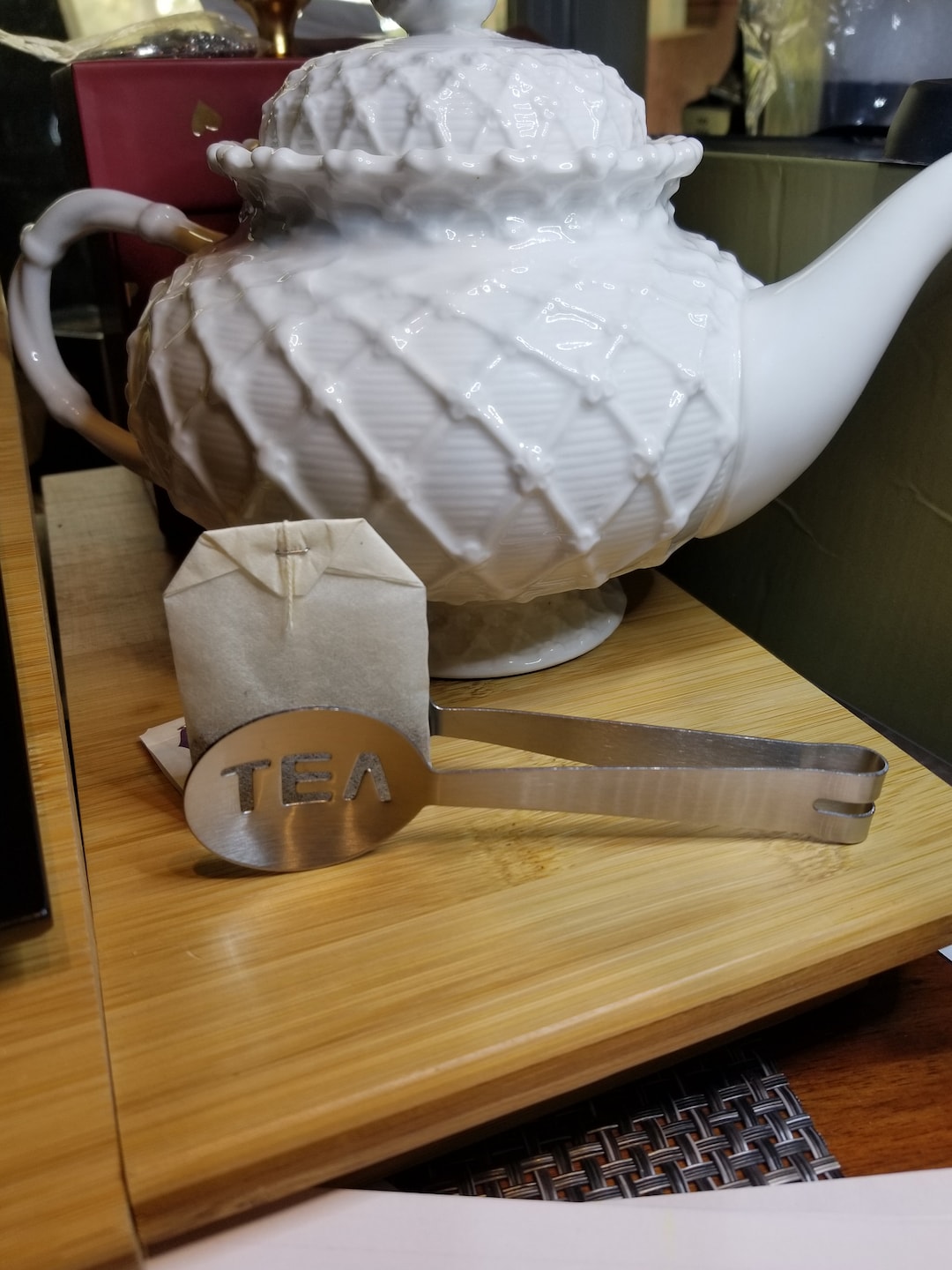 Stainless Steel Tea Bag Squeezer Silver Tea Bag Tongs Tea Bag Strainer