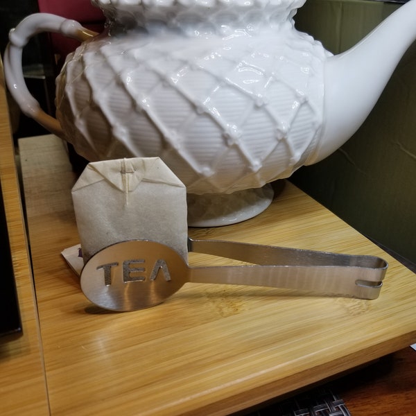 Stainless Steel Tea Bag Squeezer | Silver Tea Bag Tongs | Tea Bag Strainer | Convenient Tea Spoon | Essential Tea Tool | AllAccessOrganics