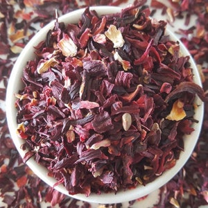 Hibiscus Flowers, Fine Cut | Organic | Dried Herbs  | Culinary Grade | Natural Dried Hibiscus Flower, Cut and Sifted | Natural Herbs