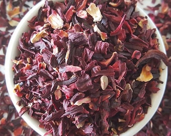 Hibiscus Flowers, Fine Cut | Organic | Dried Herbs  | Culinary Grade | Natural Dried Hibiscus Flower, Cut and Sifted | Natural Herbs