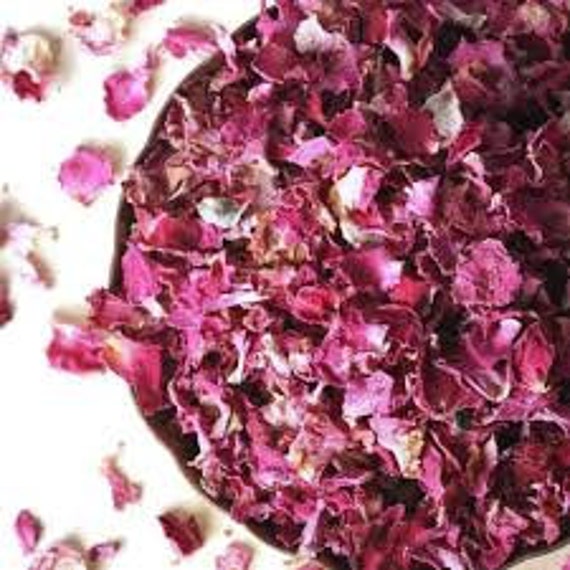 Red Rose Buds & Petals Organic Dried Herbs Dried Red Rose Petals Herbalism  Rose Water Aromatherapy Altar Supply Herbal Teas 