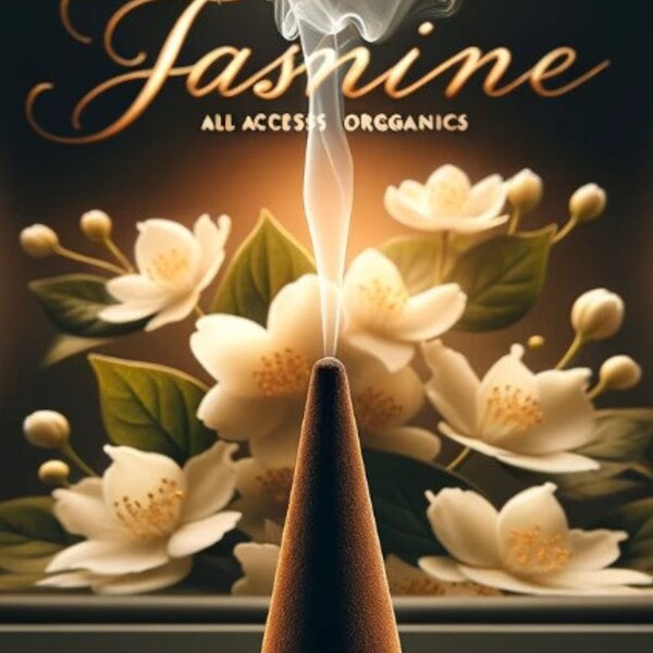 Jasmine Incense Cones - 20/40 Pack - Intensely Fragrant & Handcrafted for Serenity , Handmade Incense Cones, Real Jasmine Flower Scent