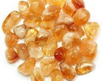 Citrine Tumbled Stone | Wealth / Abundance | Chakra Healing Crystals | "Success Stone" | Physical/Emotional Wellbeing | Collectable Rocks |