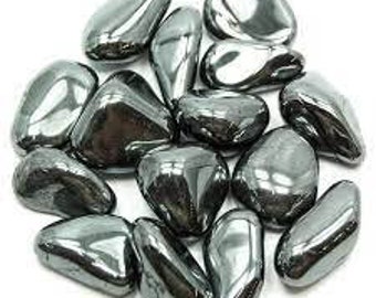 Hematite Tumbled Stone | Gemstone Healing | Chakra Stones Healing Crystals | Wicca | Witchcraft Crystals | Collectable Rocks | Pagan