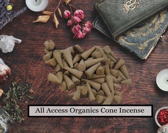 Copal Incense Cones 20/40-Pack, Handmade, Resinous Aroma, Meditation, Aromatherapy, Clean Burn, All Access Organics