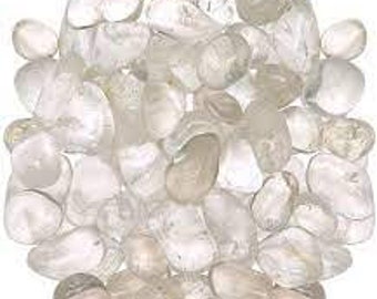 Clear Quartz Tumbled Stone | Spiritual Growth | Purifies and Cleanses | Chakra Healing Stone | Harmonizing Stone | Collectable Rocks |