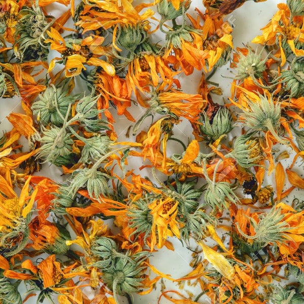 Calendula Flowers 1lb | Organic | Dried Calendula | Organic Dried Herbs | Herbalism | Botanicals | Herbal Teas | Aromatherapy |