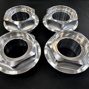 Centers Hex nut for BBS RS Aluminum polished ************ 4UNITS/set