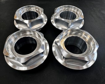 Centros Tuerca hexagonal para BBS RS Aluminio pulido ************ 4 UNIDADES/juego