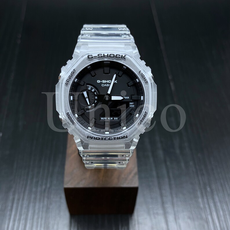 Casio G-shock Watch GA2100SKE-7A Casioak Clear Custom Made - Etsy