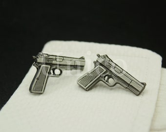 Mixed Pair Gun Pistol & Bullet Cufflinks Boxed X2PSN259+PSN182 Mixed Pair Gun Pistol & Bullet Cufflinks Boxed X2PSN259+PSN182