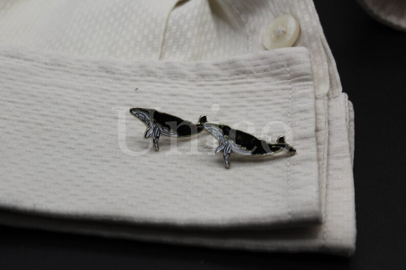 Custom Made New Cufflinks Whale Ocean Classic Vintage Engagement Dress Man Groom