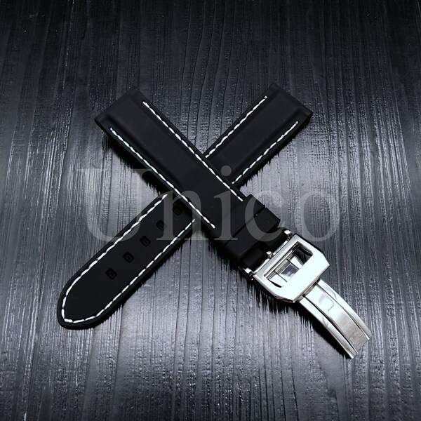 18mm Brushed Stainless Steel Deployment Buckle Clasp - Fits IWC Pilot & Aquatimer Watch Bands