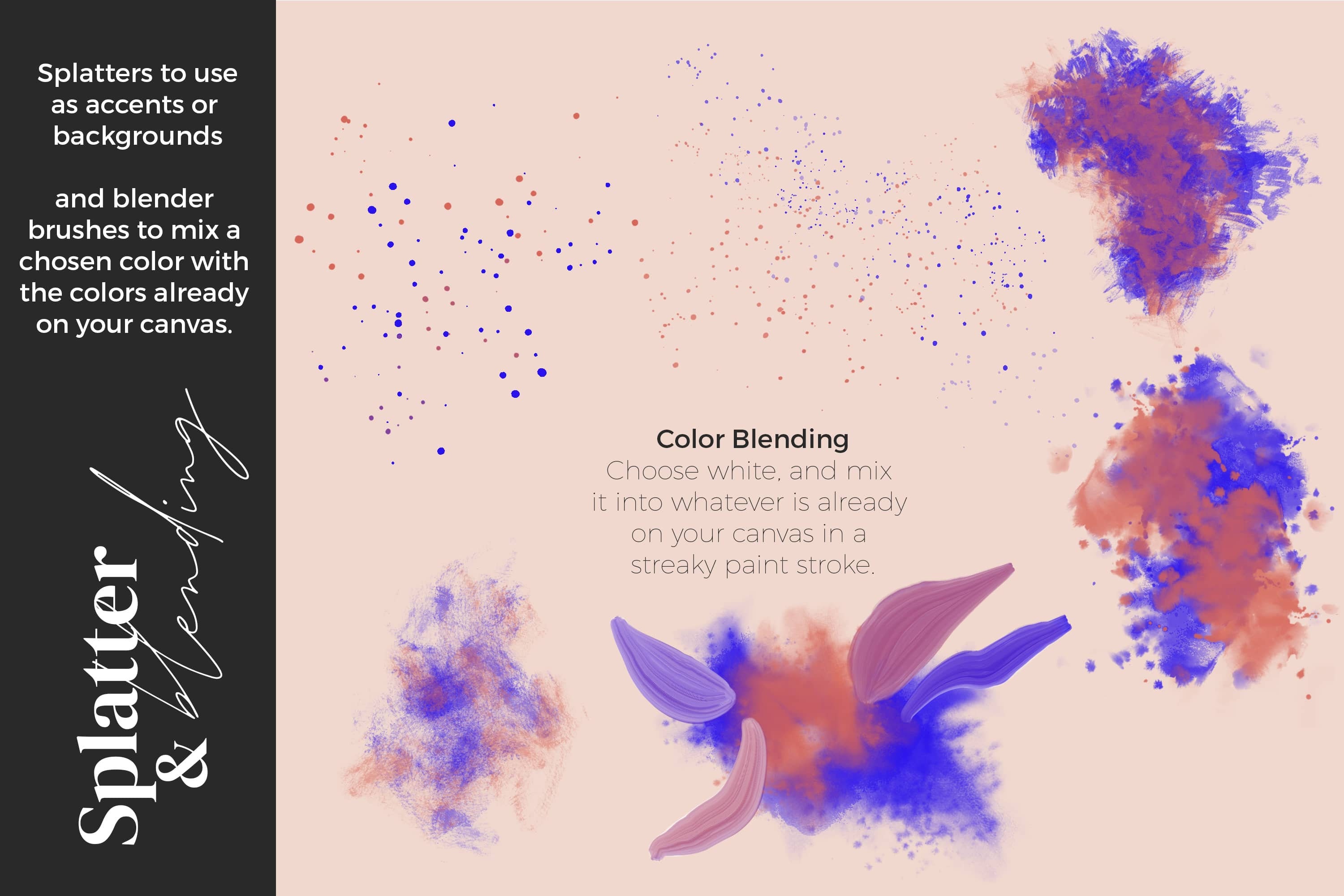 Dual Color Brushes for Procreate Digital One Stroke Painting - Etsy