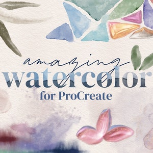 Amazing Watercolor Brush Bundle for Procreate 5x App on iPad - Dynamic and Realistic Watercolor Brushes for the Procreate App