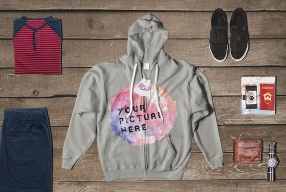 Hoodie Mockup Gray Hoodie Pullover Hoodie