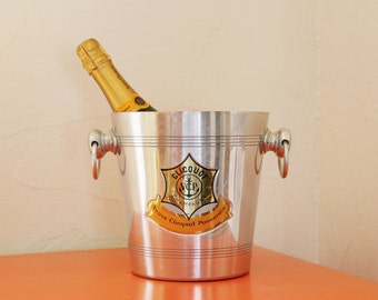 Seau Veuve Clicquot Ponsardin Champagne en aluminium - 1980