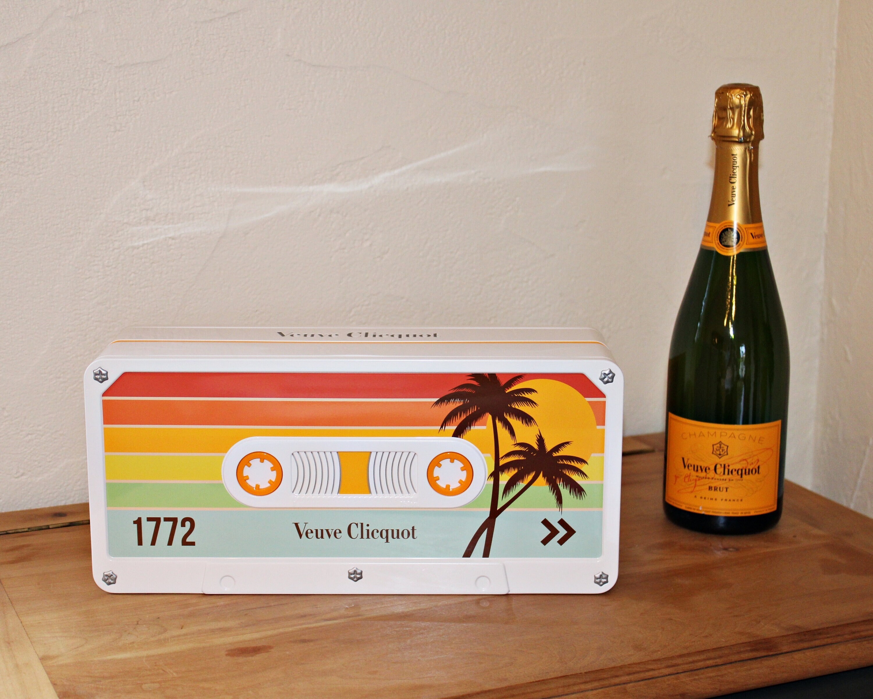 Rare Clicquot Tape Palmiers Édition Limitée - Boîte Métallique Isotherme