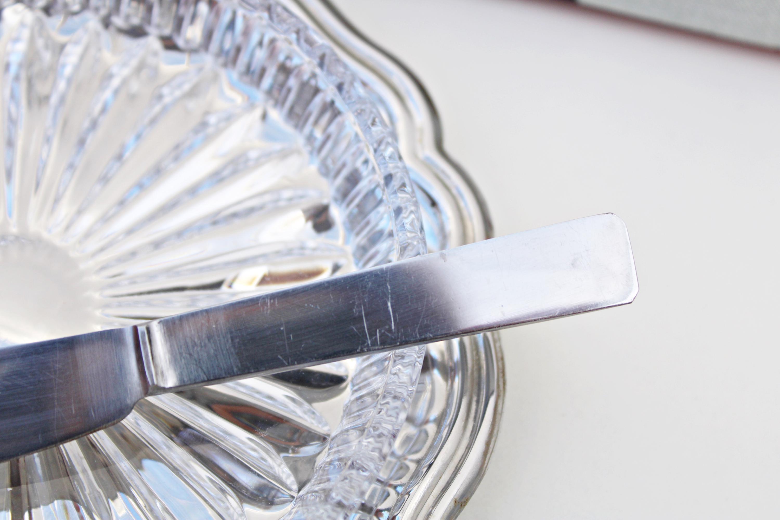 Vintage LETANG REMY PARIS Butter Dish in 18/10 Stainless Steel and