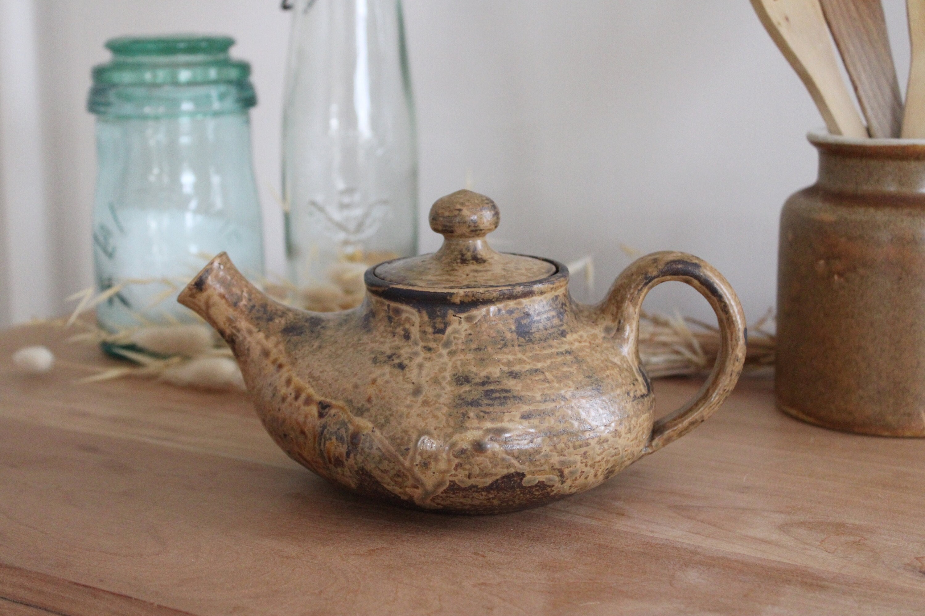 Théière en Grès Signée André Bodin - Manufactures Du Berry Poterie Française 1970