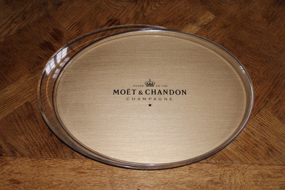 Moet & Chandon Advertising Collectible Gold Acrylic Serving Tray 