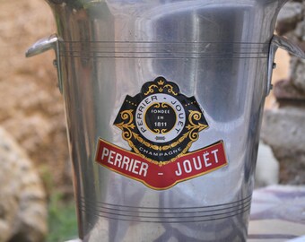 Perrier-Jouët シャンパンクーラー Vintage PERRIER JOUET Champagne Bucket in Aluminum – Made in