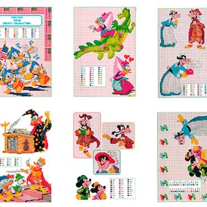 Theater with Mickey and Donald Vintage Cross Stitch Patterns to download - PDF file