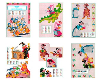 Theater with Mickey and Donald Vintage Cross Stitch Patterns to download - PDF file