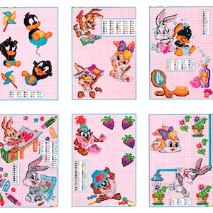 Baby Looney Tunes vintage kruissteekpatronen om te downloaden: pdf-bestand