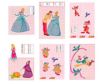 Cinderella Vintage Cross Stitch Patterns to download - PDF file