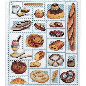 Bakery products Vintage Cross Stitch Pattern to download - PDF file