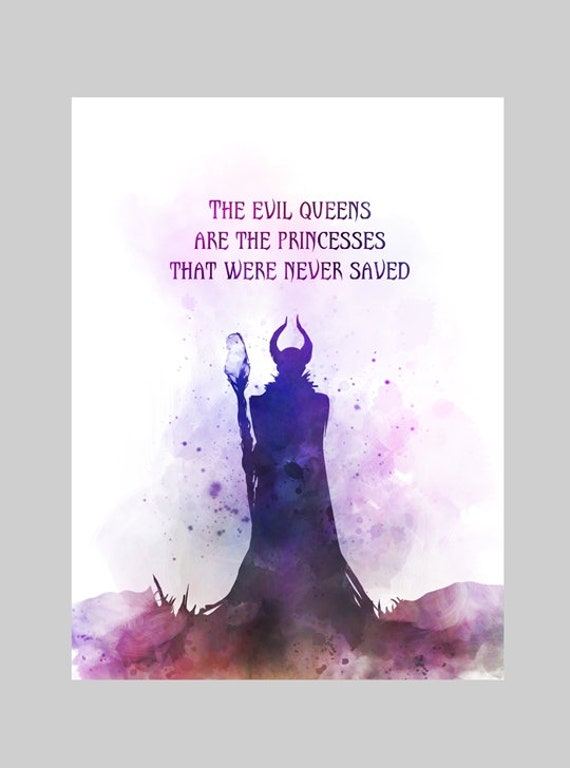 Maleficent Quote Art Print Sleeping Beauty Queen Princess Etsy