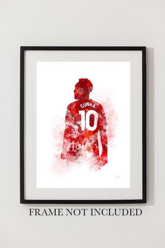 Matheus Cunha ART PRINT Man United Football, Gift Idea, Bedroom