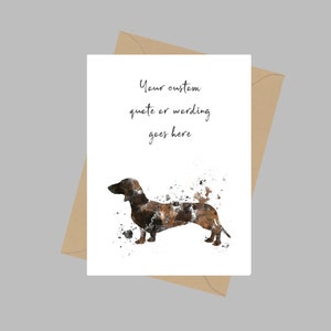 Perro Dachshund personalizado, Tarjeta de felicitación A5, Amante de mascotas, Memorial, Recuerdo, Pensando en ti, Pérdida de mascotas, Ideas de regalos, Simpatía, En memoria